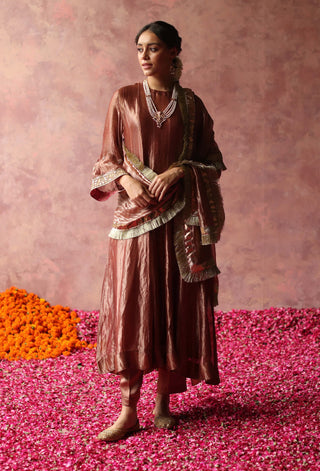 Begum Pret-Zaahra Pink Kurta Set-INDIASPOPUP.COM