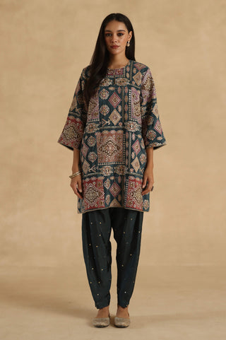 Indigo manik kurta and pants