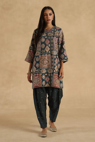 Indigo manik kurta and pants