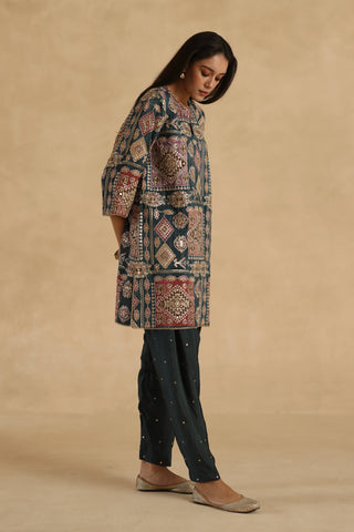 Indigo manik kurta and pants