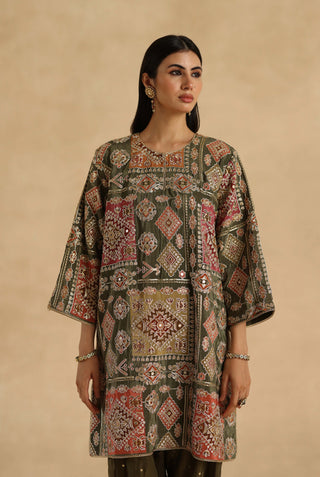 Indigo manik kurta and pants