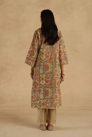 Ivory-pink tarini suit set