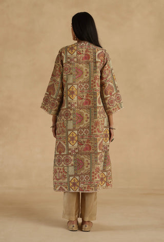 Ivory-pink tarini suit set