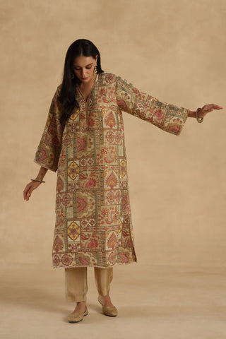 Ivory-pink tarini suit set