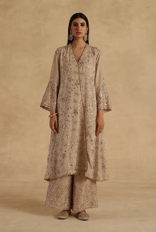 Beige ghazal kurta set