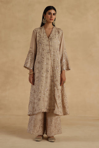 Beige ghazal kurta set