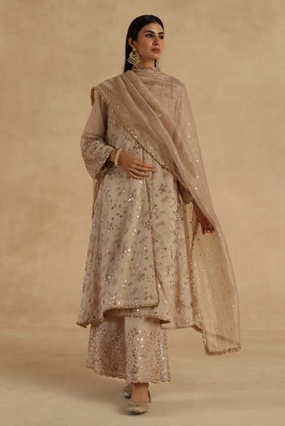 Beige ghazal kurta set