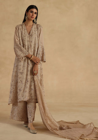 Beige ghazal kurta set