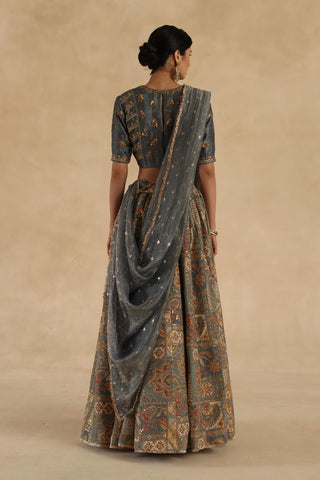 Gray kangna lehenga set