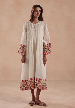 Ivory swara midi dress