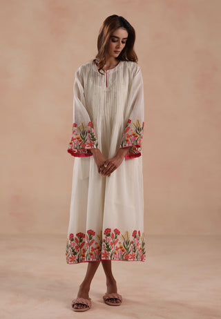Ivory swara midi dress