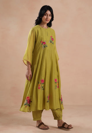 Pistachio green holi kurta set