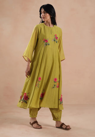 Pistachio green holi kurta set