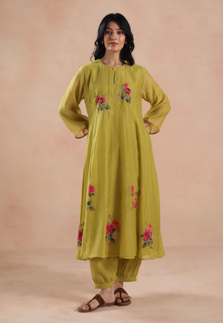 Pistachio green holi kurta set