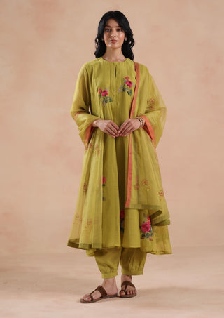 Pistachio green holi kurta set