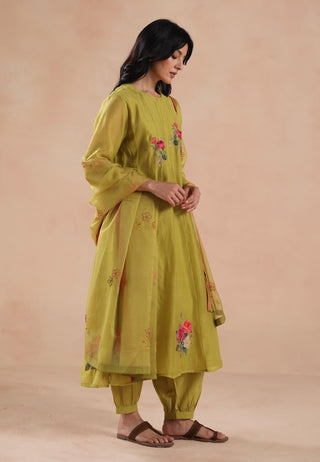 Pistachio green holi kurta set