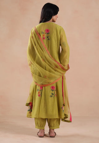 Pistachio green holi kurta set