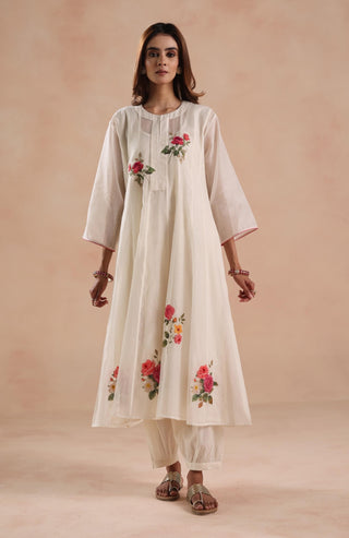 Ivory kamal kurta set