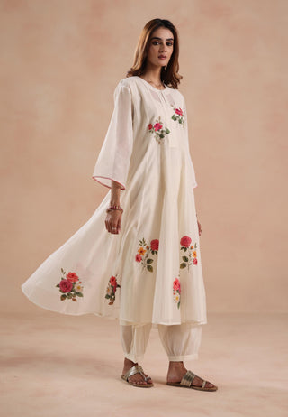 Ivory kamal kurta set