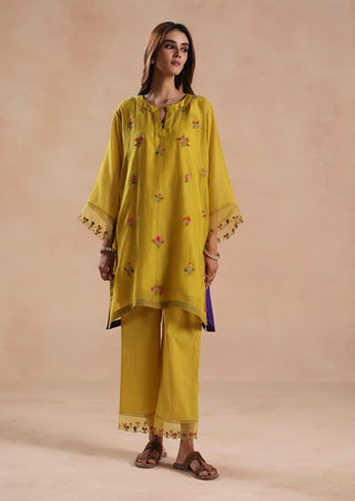 Yellow raina kurta set