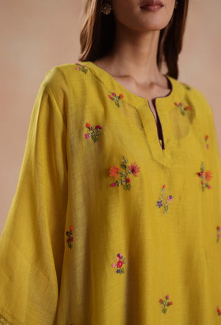 Yellow raina kurta set