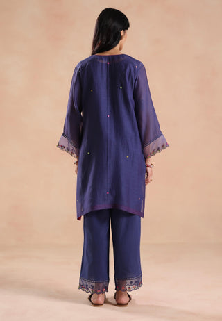 Navy blue raina kurta set