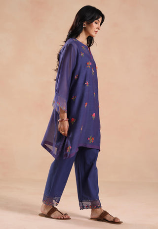 Navy blue raina kurta set