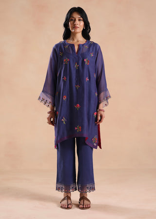 Navy blue raina kurta set