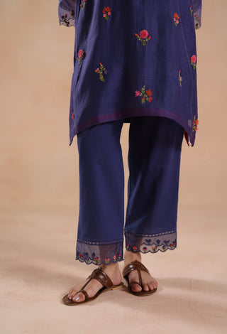 Navy blue raina kurta set
