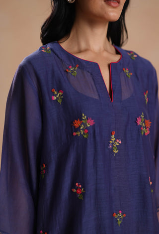 Navy blue raina kurta set