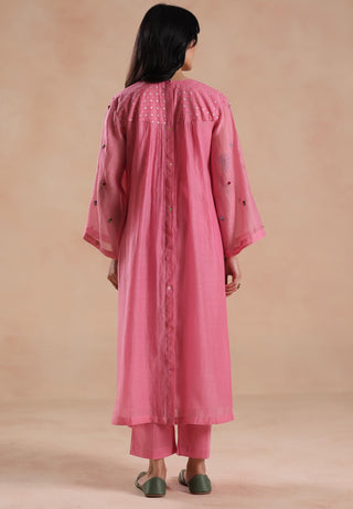 Pink jheel kurta set