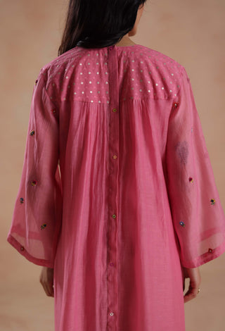 Pink jheel kurta set