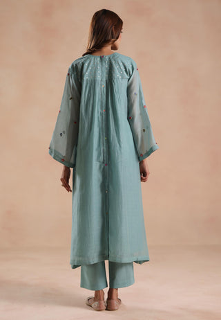 Blue jheel kurta set