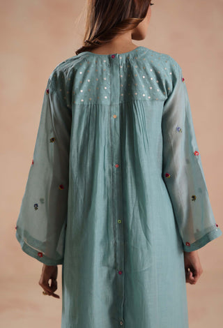 Blue jheel kurta set