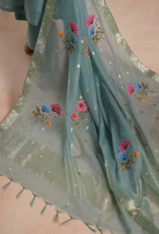 Blue jheel kurta set