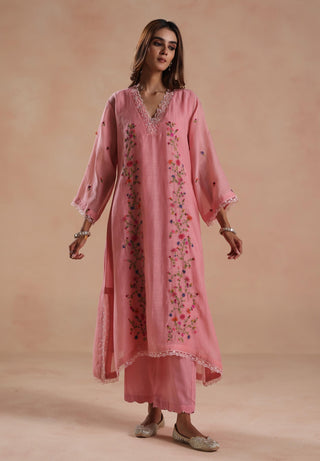 Blush pink evara kurta set