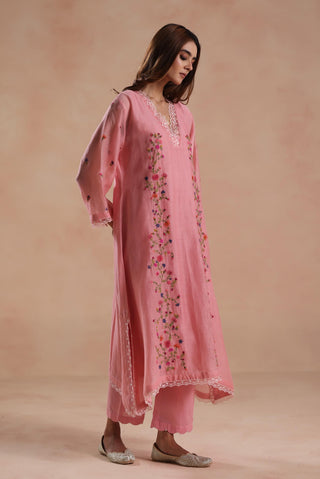 Blush pink evara kurta set