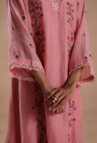 Blush pink evara kurta set