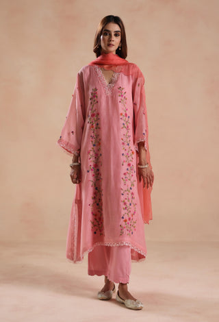 Blush pink evara kurta set
