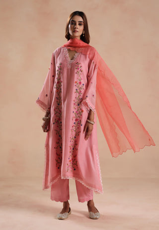 Blush pink evara kurta set