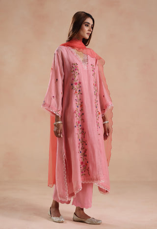 Blush pink evara kurta set