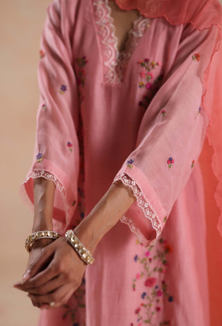 Blush pink evara kurta set