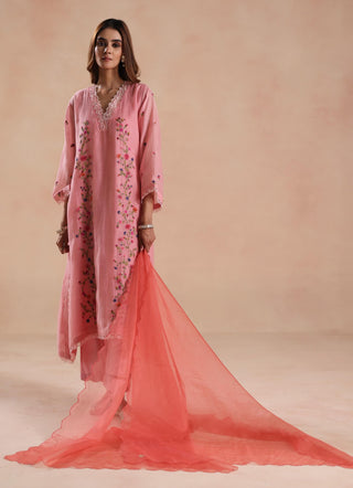 Blush pink evara kurta set