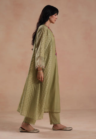 Green rua kurta set
