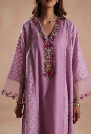 Purple rua kurta set