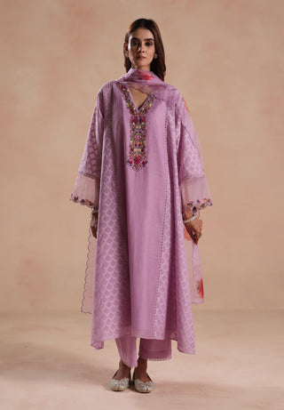 Purple rua kurta set