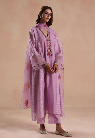 Purple rua kurta set