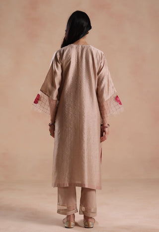 Beige sidra kurta set