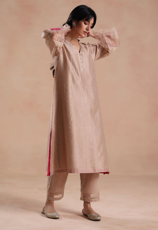 Beige sidra kurta set