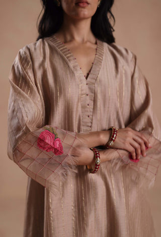 Beige sidra kurta set